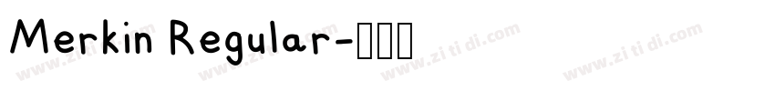 Merkin Regular字体转换
